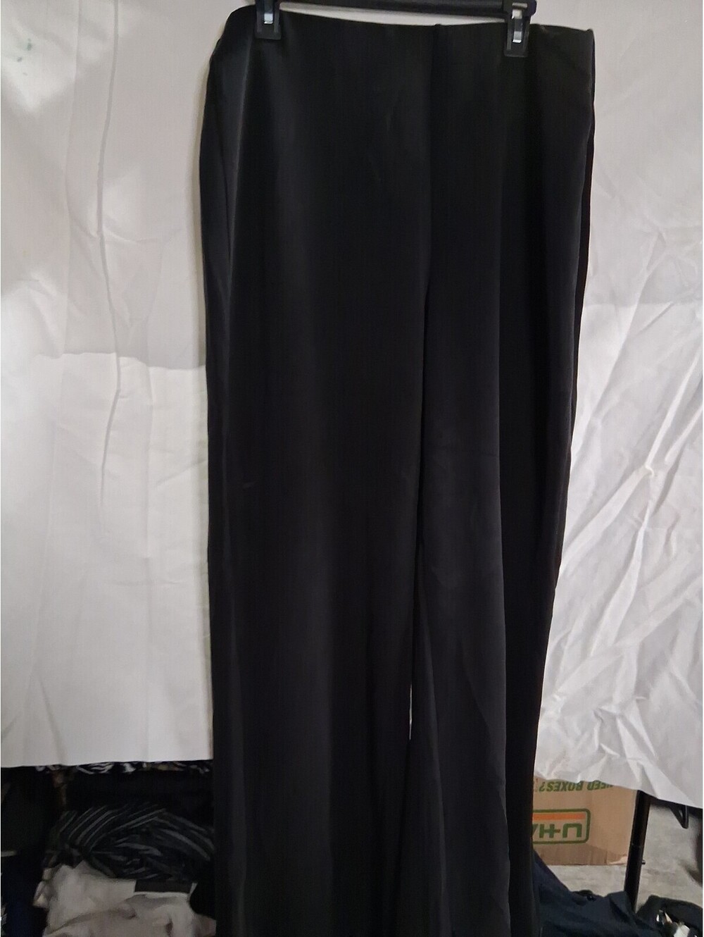 Express Womens Black Elastic Waist Pull-On Wide Leg Palazzo Pants Size XL NWT J2